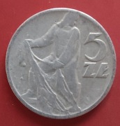 Moneta 5 złotych 1958 r. rybak
