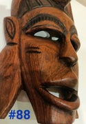 drewniana maska afryka afrykanska mahoń totem oryginał piękna design #88