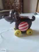 pies na kółkach zabawka vintage retro  PRL UNIKAT!!!