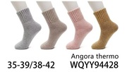 4 pary damskich wełnianych skarpet. 4 pairs of women's woolen socks.