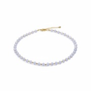 Naszyjnik Stal Szlachetna Akwamaryn