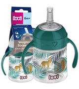 LOVI kubek 150 ml,  niekapek z rurką i odważnikiem 