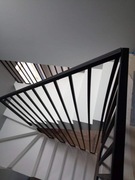 Balustrada wewnętrzna schodowa szklana barierka