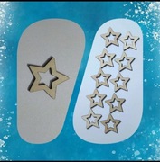 Scrapki Gwiazdki 4cm zestaw 10szt