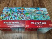 Zestaw Puzzli Wacky World - Airport / Outerspace - 1000 Elementów - Goliath