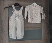 Komplet dla chłopca ogrodniczki sztruks r. 68/74