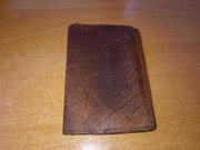 Portfel skórzany na dokumenty skóra naturalna brązowa lata 70 PRL