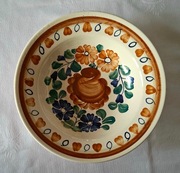 Talerz dekoracyjny głęboki Fajans WŁOCŁAWEK + drugi w gratisie.