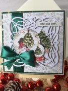 KARTKA ŚWIĄTECZNA handmade w kopercie - personalizowana, ręcznie robiona