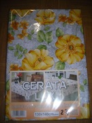 Obrus cerata na podłożu z włókniny żółty kwiaty