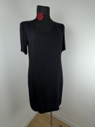 Czarna sukienka Donna z tkaniny cupro rayon klasyczna elegancka na kolację