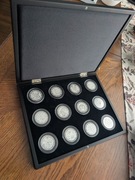 Seria srebrne monety Znaki Zodiaku Tokelau 2022 12 x 1 oz Ag999 w kasecie