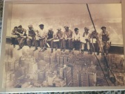Plakat Lunch na szczycie wieżowca Robotnicy na belce 35.5x51