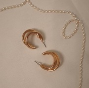 Złote kolczyki koła 