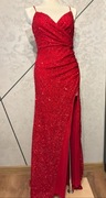 Sukienka czerwona wieczorowa XS-S 