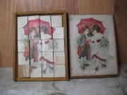 układanka stara puzzle drewno