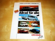 Prospekt Subaru Justy, Coupe 1800, XT Turbo, Libero 1200 1989 
