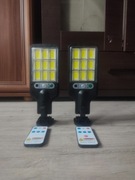 2x Lampa Solarna Uliczna LED 72 LED | Czujnik Ruchu | Pilot | IP65 | 225W