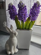 Elegancka Ceramiczna Osłonka na Doniczkę – Biało-Srebrna (POLNIX)