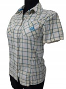 *III KOSZULA MĘSKA ADIDAS L KRATA PRZEWIEWNA ROZCIĄGLIWA KRÓTKI RĘKAW