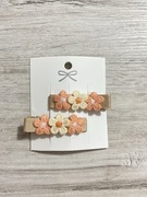 Spinki do włosów z szydełkowymi kwiatkami handmade