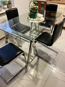 Stół szklany + 4 krzesła