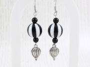 Native Bloom kolczyki BALONY baloniki paski vintage retro kulki kule NA124