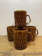 Kubki porcelit Pruszków PRL Trójkąty