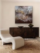 Obraz abstrakcja brąz złoto struktura 100x100cm