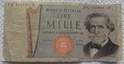 Włochy 1000 lir 1975 P# 101d Kompozytor Józef Verdi Teatr La Scala Mediolan