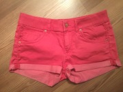 Spodenki różowe elastyczny jeans