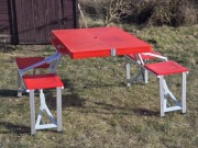 Stolik turystyczny,  4 miejsca siedzące, składany 