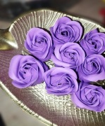 Róże  mydlane jasny róż prezent upominek liliowe mydełko mydło różane