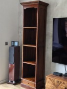 Regał bibliteczny kolonialny z litego drewna - palisandru indyjskiego