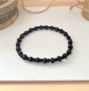 Męska bransoletka z drewnianych koralików