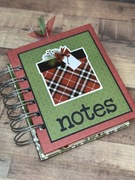 Piękny świąteczny notes na spirali ręcznie wykonany idealny na prezent.