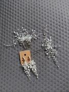 Biżuteria ślubna: kolczyki, grzebyk, szpilka