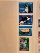 Francja 2002  Mi  3622-5  delfin orka  seria idealna pozycja