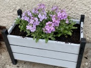 Donice Szaro-Czarne 60 x 30 x 30 cm Modrzew Ogórd Balkon Taras 