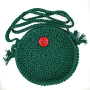 TOREBKA ZE SZNURKA okrągła rękodzieło na szydełku