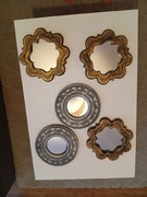 Lustra barokowe 3 złote,2 srebrne 