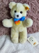 Steiff Oryginal miś z niebieską wstążką Nowy z metkami Vintage