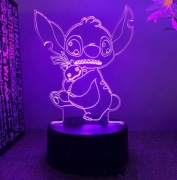 Kreskówka Stitch figurka 3D LED