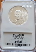 10 zł  Gen. Bry. Emil Fieldorf z 1998 r. GCN  Pr70
