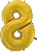 GoDan Balon Foliowy Beauty&Charm Cyfra 8, Złota, 92 cm