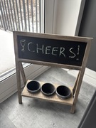 Tablica drewniana dekoracja na bar ślub wesele