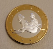 6 SEX EUROS  -  KAMASUTRA  Pozycje  -  BIMETAL - 32 mm