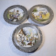 Talerz dekoracyjny 4 pory roku Seltmann Weiden, BMF 3 szt