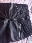 NOWE SPODNIE SKÓRA NATURALNA Mauritius Gipsy M wysoki stan damskie miękkie 