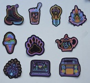 10 naklejek NEON - rózne kształty - Zestaw #5